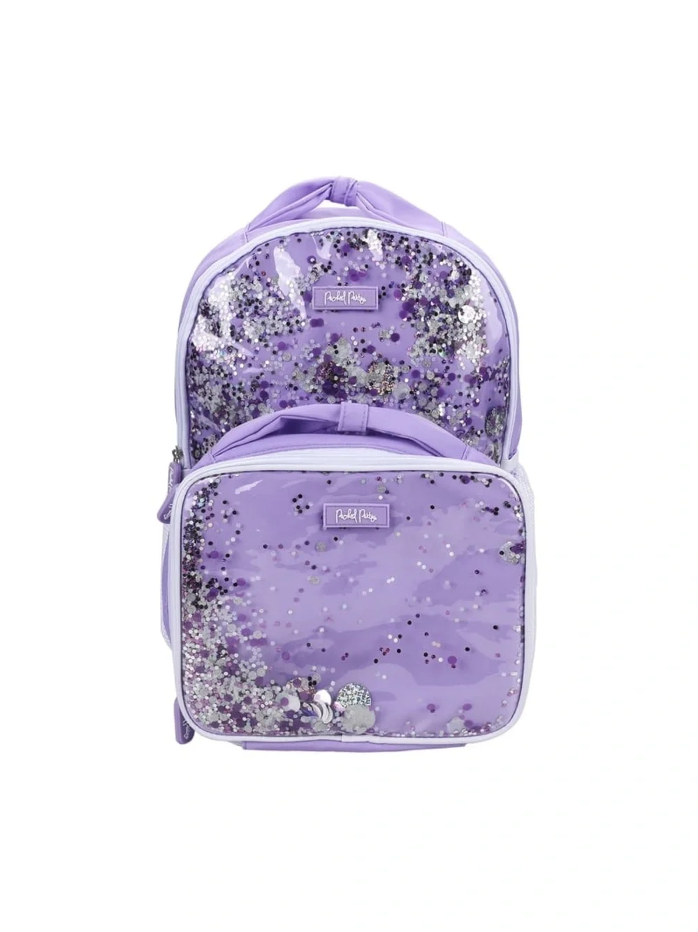 Packed Party Girl’s Confetti Backpack and Insulated Lunch Tote Set Purple ColorW